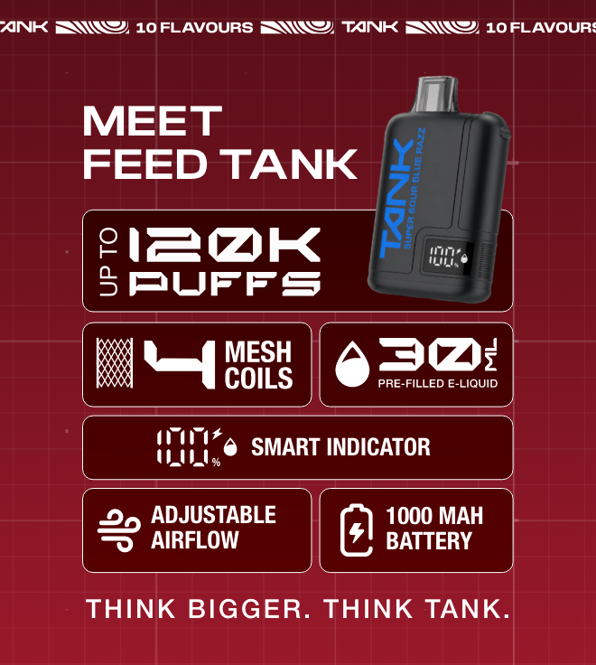 Flavor That Never Fades: Exploring the 10 Mouth-Watering Flavors of the FEED TANK 120K